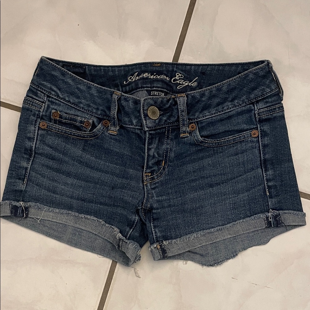 American Eagle Outfitters Dark Blue Jean Shorts
